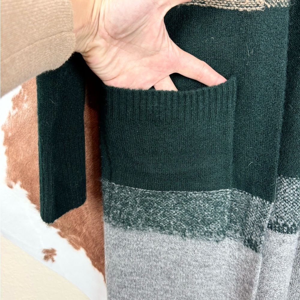 Hem & Thread Color Block Duster Long Open Cardigan - image 4